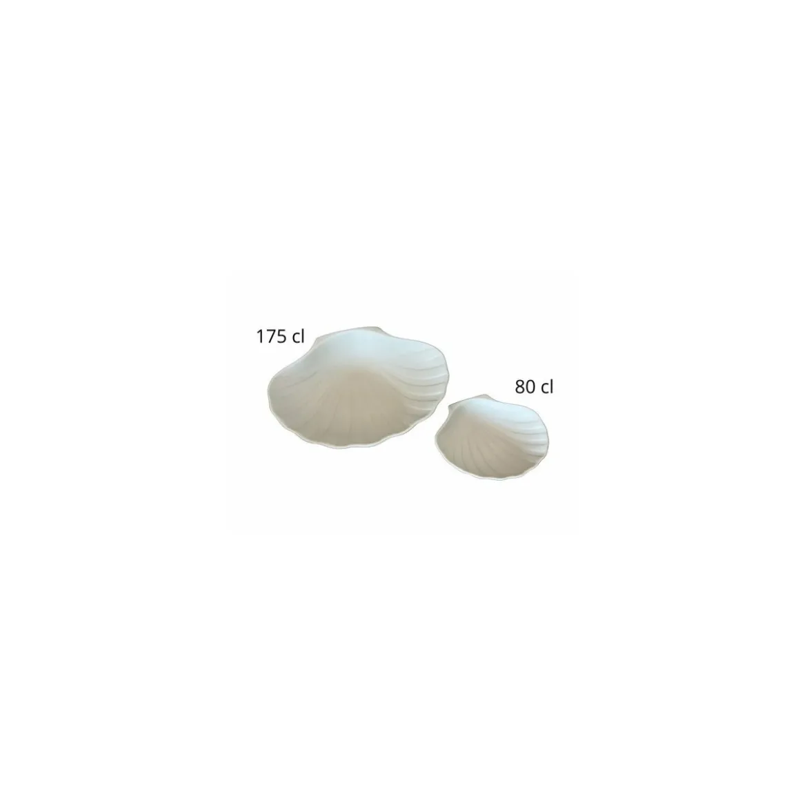 Plat coquille St Jacques céramique non émaillée 80 cl - par 16