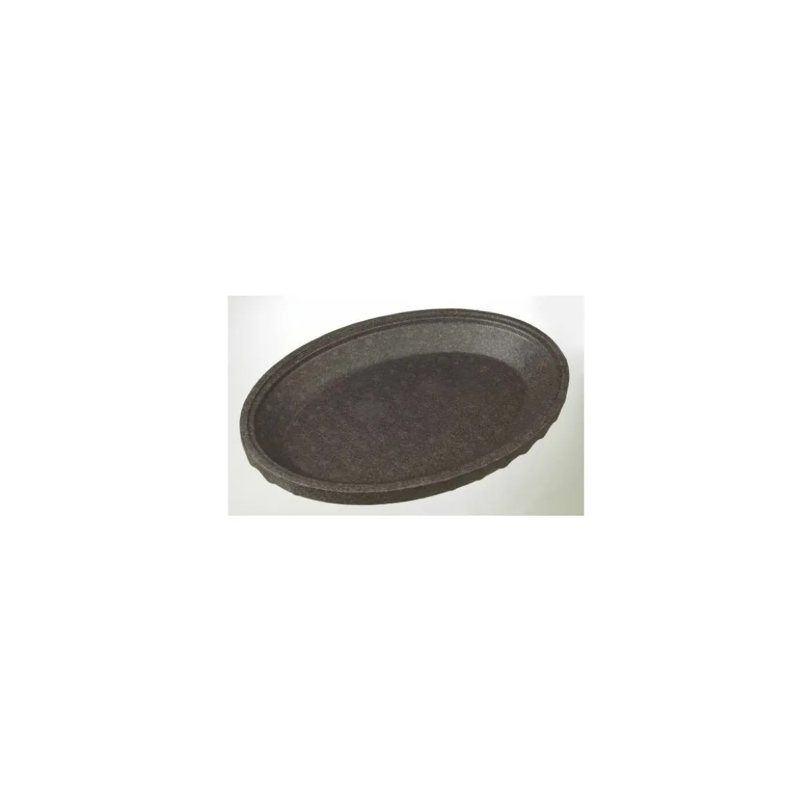 Plateau fruits de mer ovale noir 49 x 35 cm - par 30