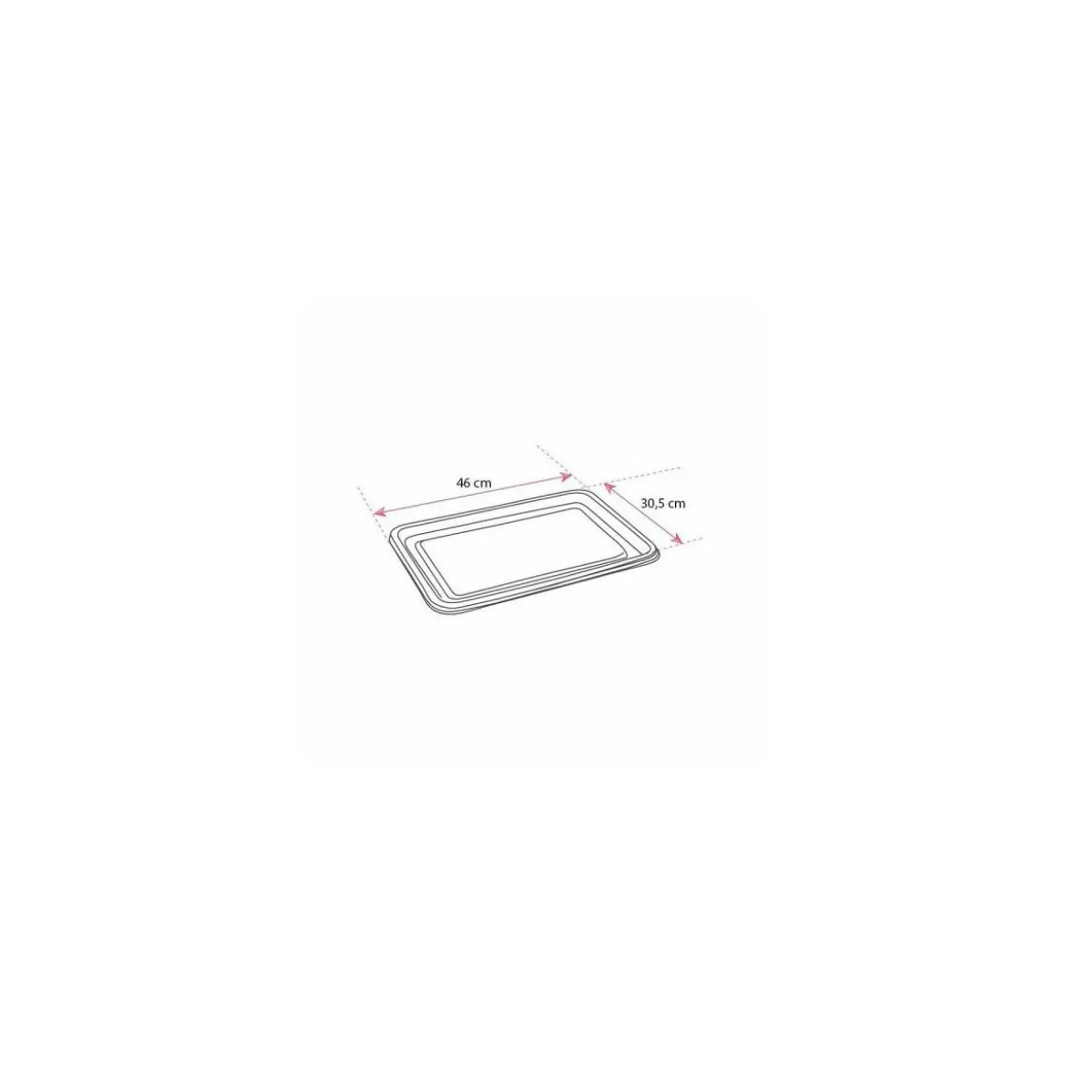 Plateau noir PET 46 x 30,5 cm - par 5
