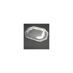 Plateau octogonal PET argenté 46 x 30 cm - par 50