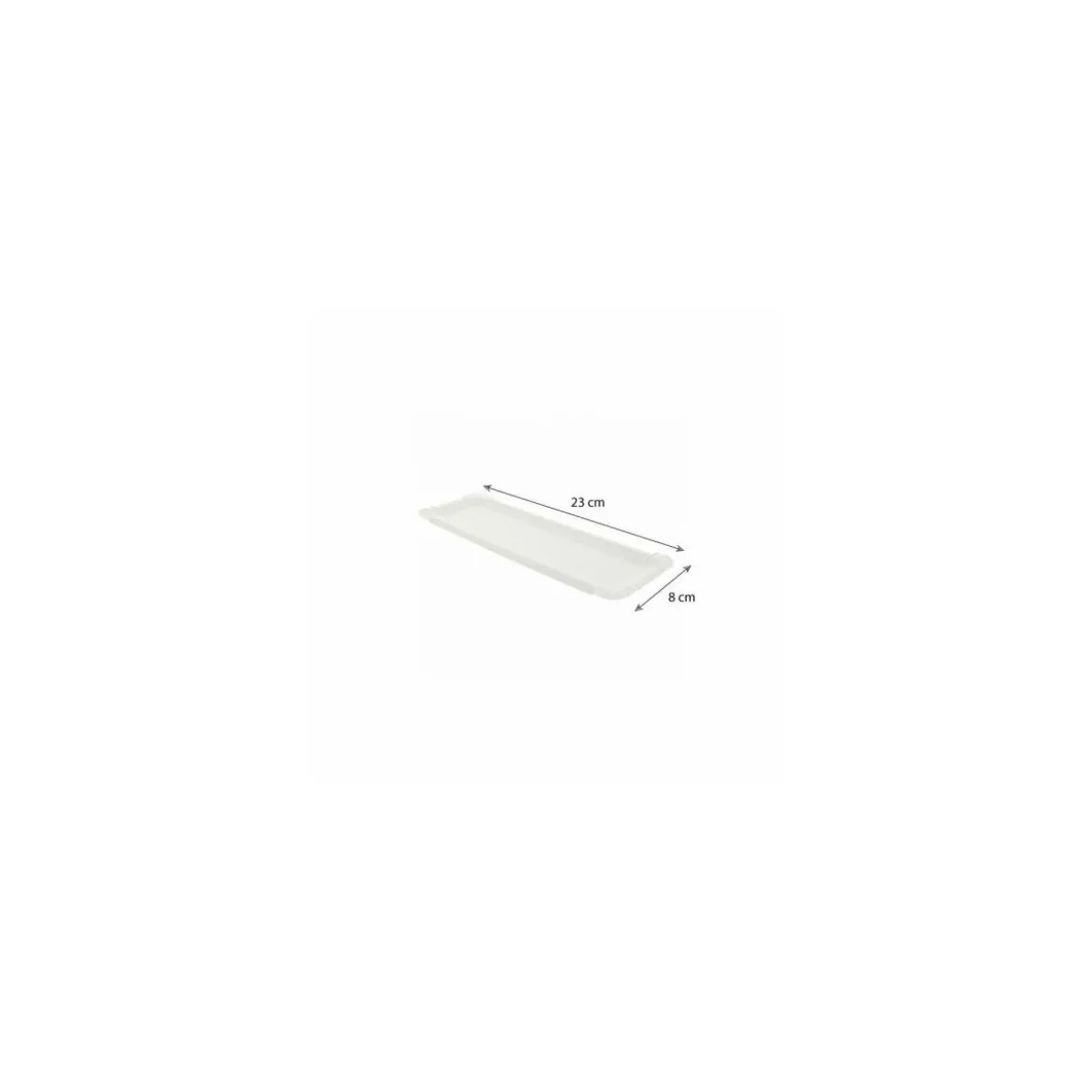 Plateau ravier carton blanc format "hot-dog" 23 x 8 cm - par 250