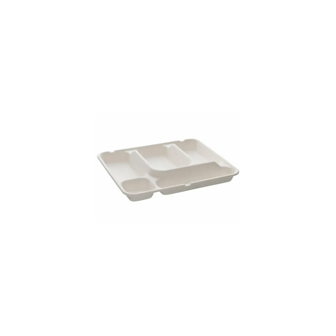 Plateau repas bagasse 5 compartiments - par 50