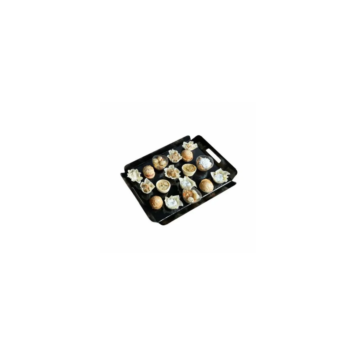 Plateau traiteur carton noir 28 x 19 cm - par 50