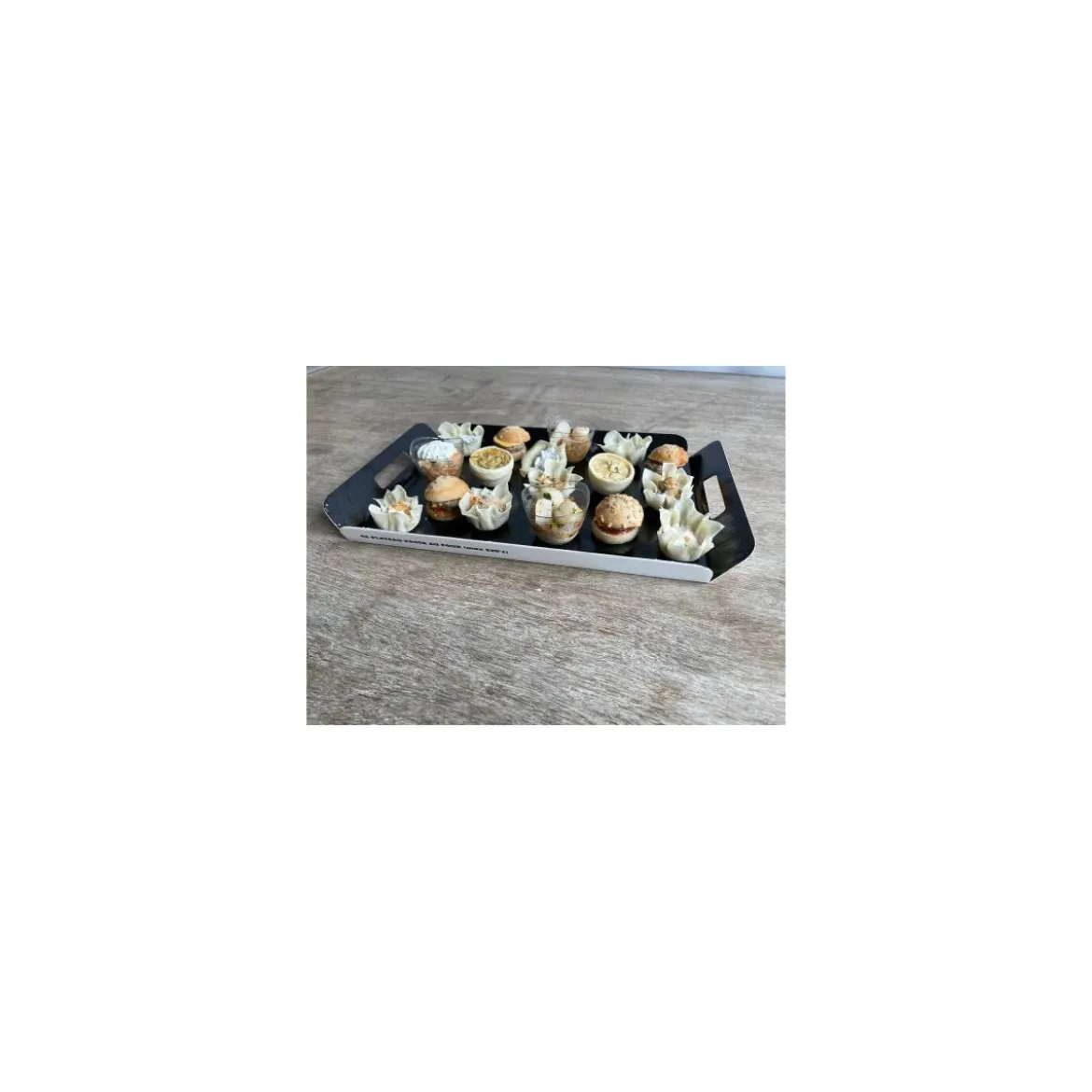 Plateau traiteur carton noir 28 x 19 cm - par 50