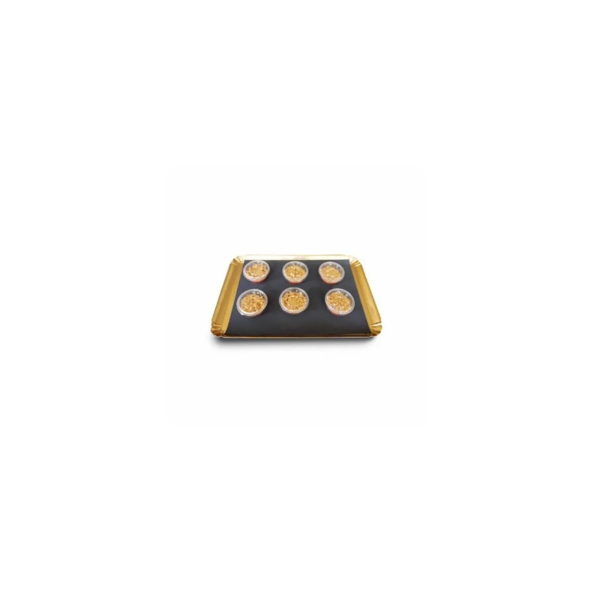 Plateau traiteur carton or 25 x 34 cm - par 25
