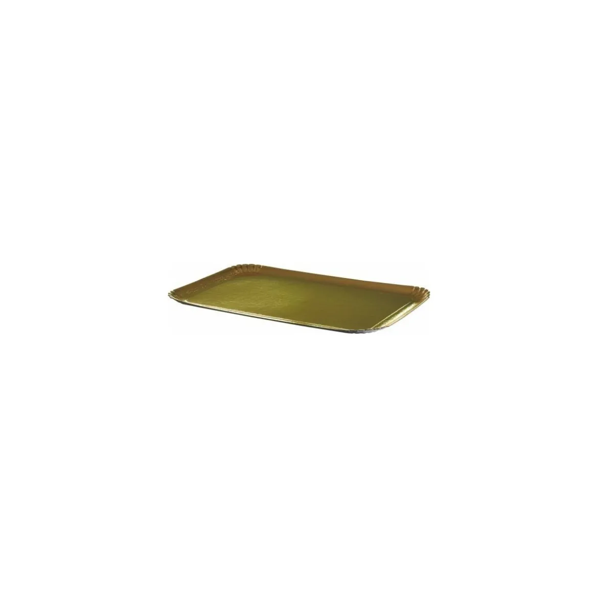 Plateau traiteur en carton double face or et argent 19 x 28 cm - par 25