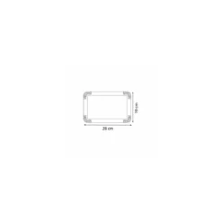 Plateau traiteur en carton double face or et argent 19 x 28 cm - par 25