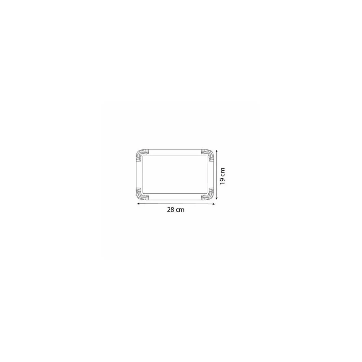 Plateau traiteur en carton double face argent / or 19 x 28 cm - par 25