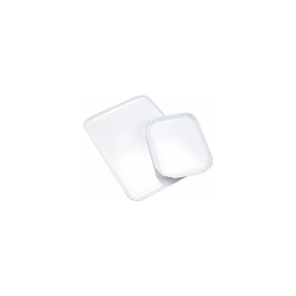 Plateau traiteur en carton 1 face blanc perle 28 x 19 cm - par 25