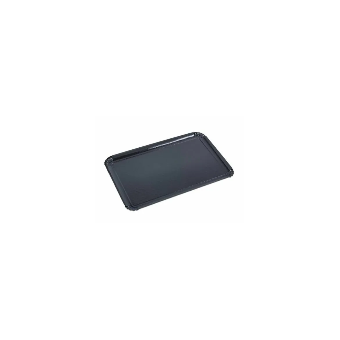 Plateau traiteur simple face noir en carton 28 x 42 cm - par 25