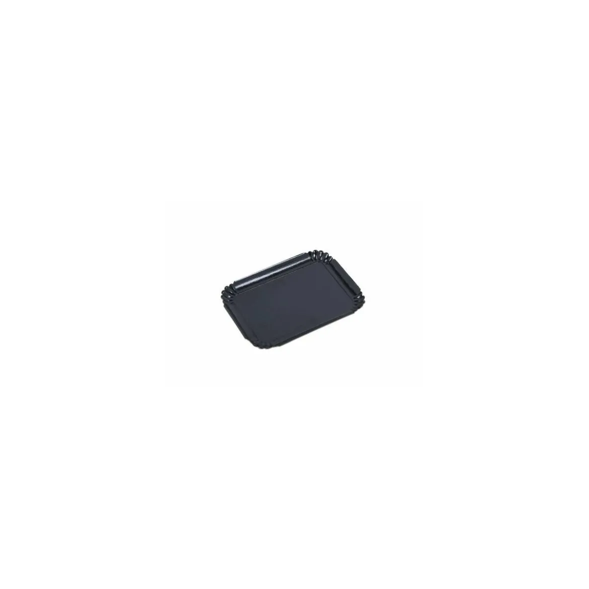 Plateau traiteur simple face noir en carton 19 x 28 cm - par 25