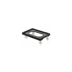 Plateforme roulante avec chape acier noire