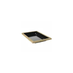 Plat Frame mélamine noir bord bois 42 x 28 x 5 cm
