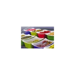 Plat mélamine Fleur Crock Noir/Blanc GN 1/4