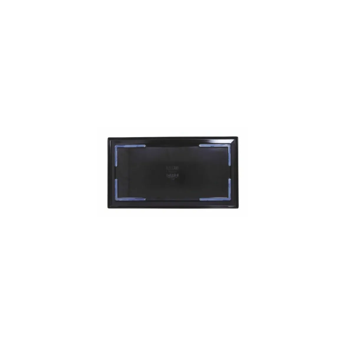 Plat mélamine noir bord bois 42 x 23 x 2,1 cm