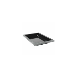 Plat mélamine noir bord gris 42 x 28 x 5 cm