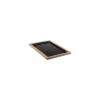 Plat mélamine noir contour effet bois 42 x 28 x 2,1 cm
