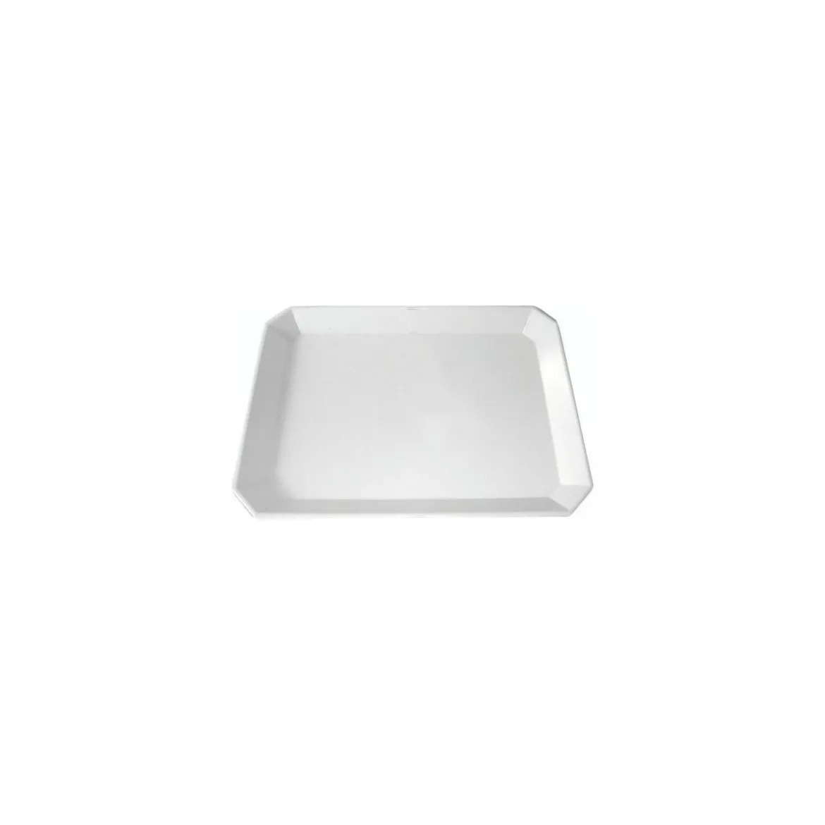 Plat octogonal mélamine blanc 32 x 20 x 3 cm