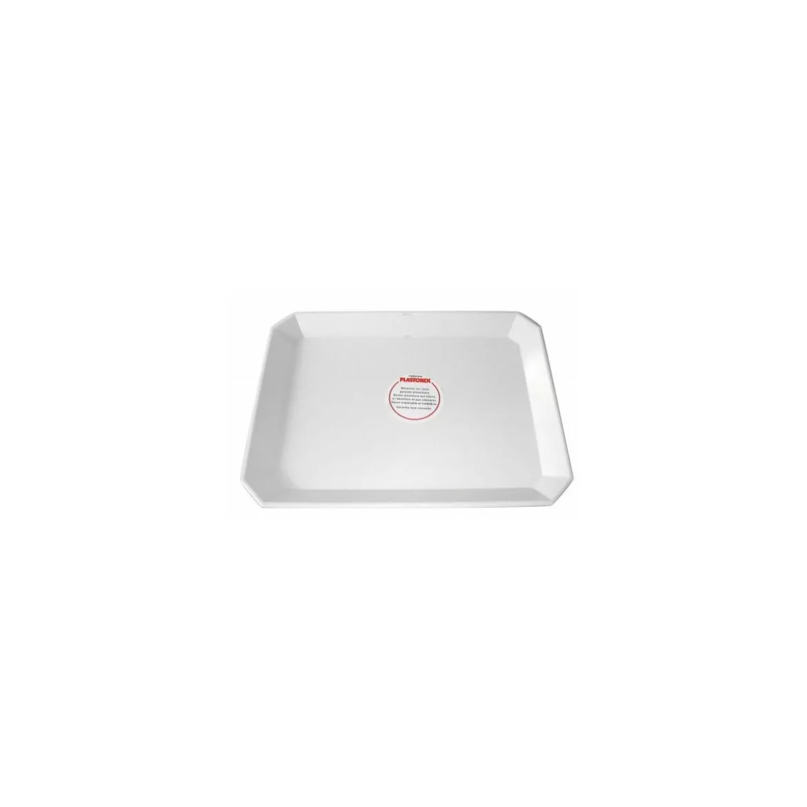 Plat octogonal mélamine blanc 34 x 23 x 3 cm