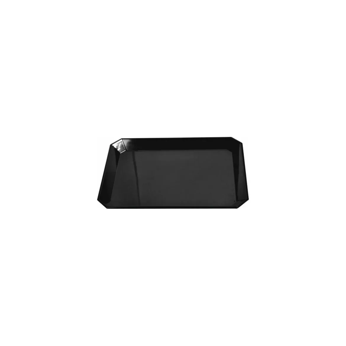 Plat octogonal mélamine noir 40 x 30 x 3 cm