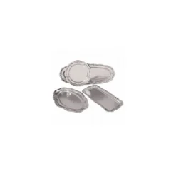 Plat ovale inox gamme choc 60 x 29 cm - par 10