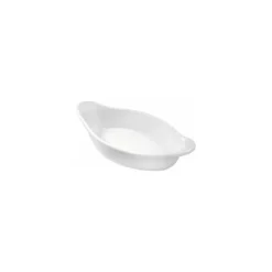 Plat ovale à oreilles porcelaine 21 x 10,5 x 5 cm - par 6