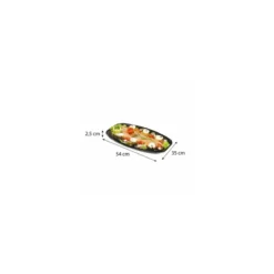 Plat ovale PET noir 54 x 35 x 2,5 cm - par 10