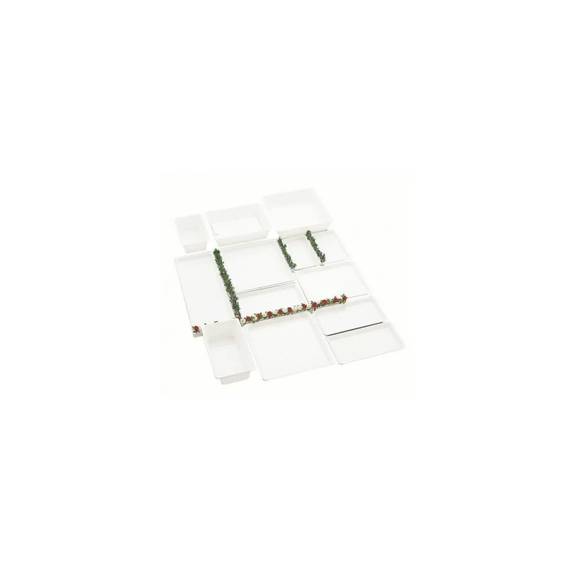 Plat plexi GN 1/2 blanc H. 1,7 cm 32,5 x 26,5 cm
