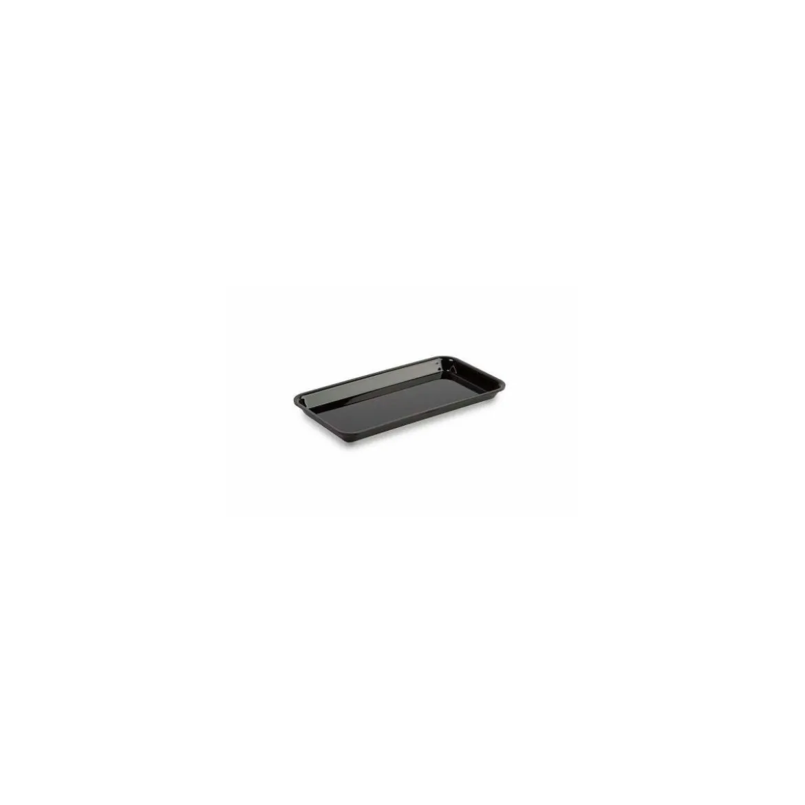 Plat plexi rectangulaire noir 28 x 14 x 2 cm