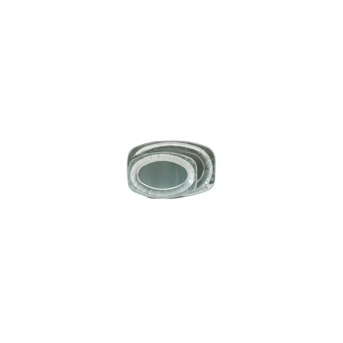 Plat traiteur ovale en aluminium 55 x 36 cm - par 10