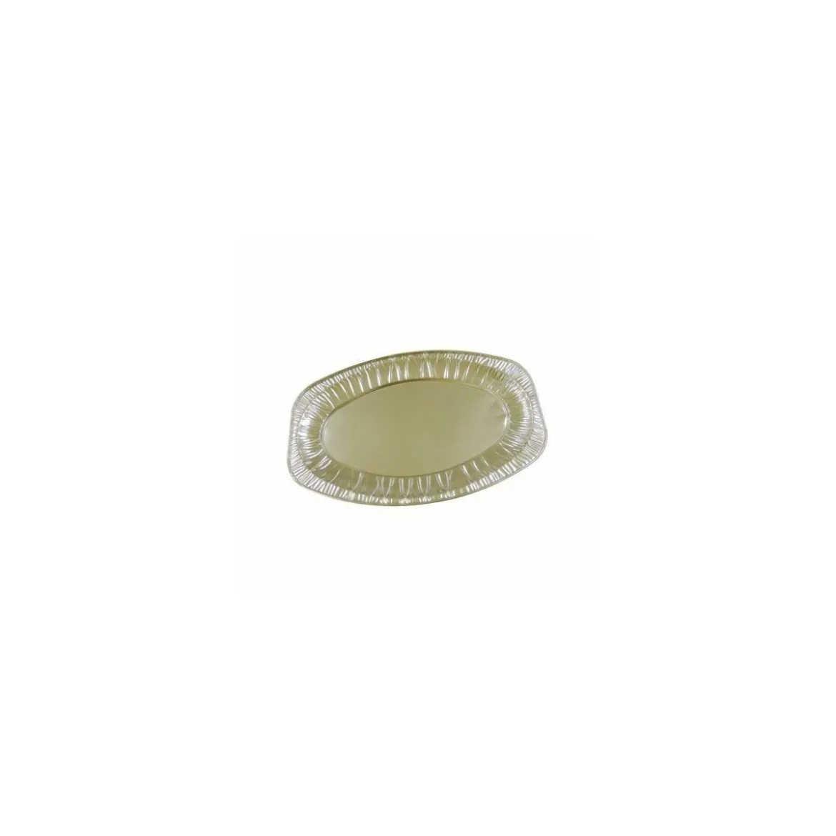 Plat traiteur ovale en aluminium 55 x 36 cm - par 10