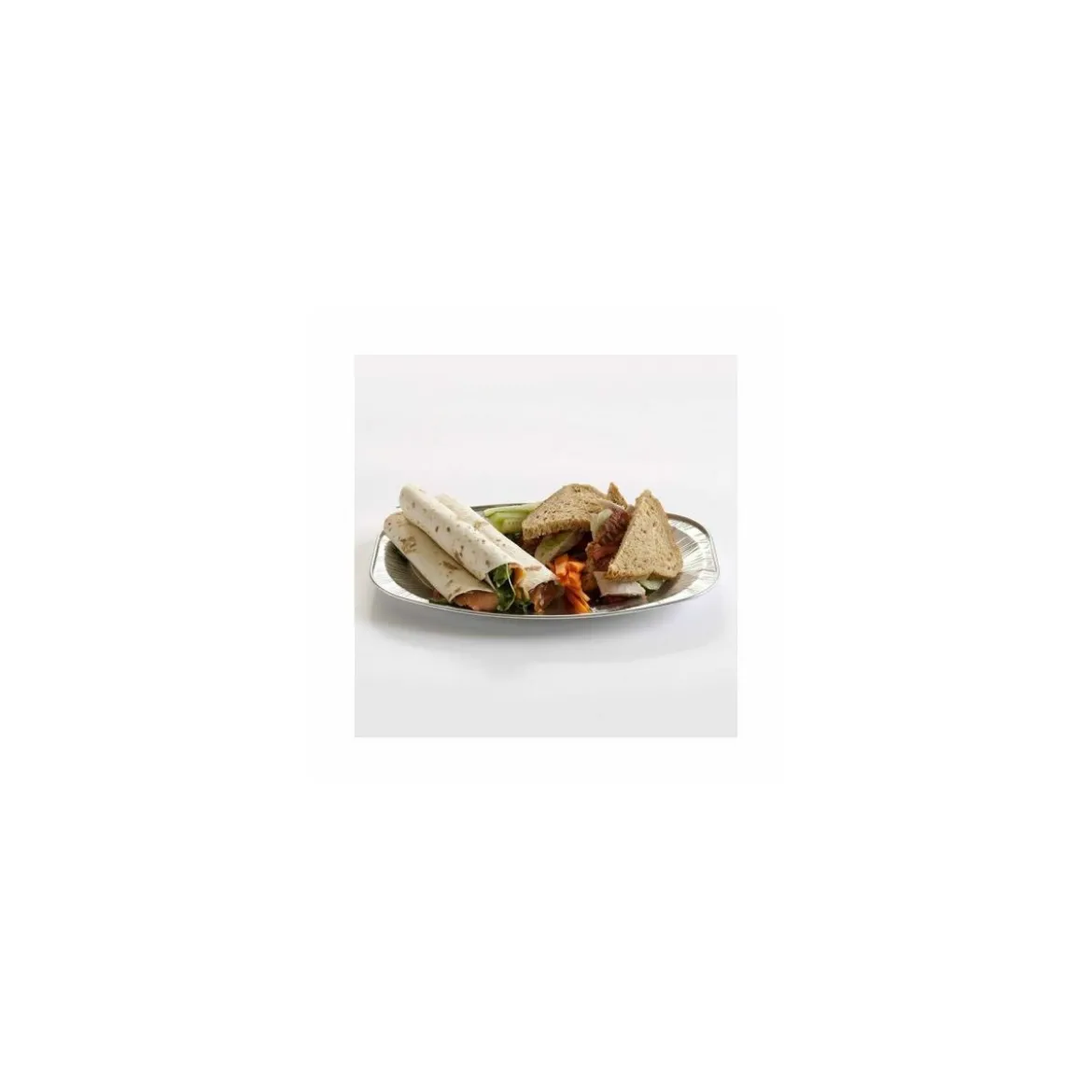 Plat traiteur ovale en aluminium 35 x 24 cm - par 10