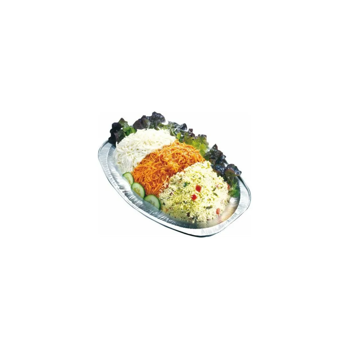 Plat traiteur ovale en aluminium 35 x 24 cm - par 10
