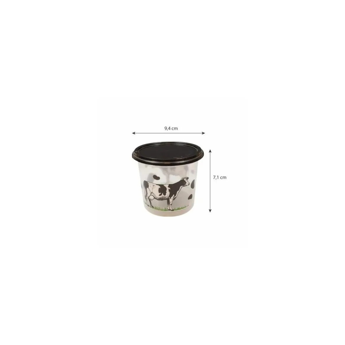 Pot à crème fraiche décor vache 250 ml - par 250