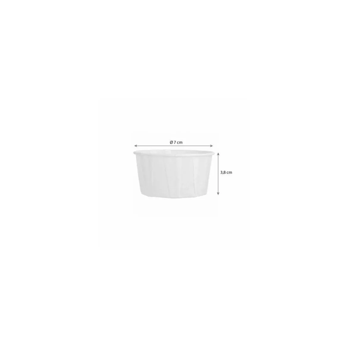 Pot papier plissé ingraissable 120 ml - par 250