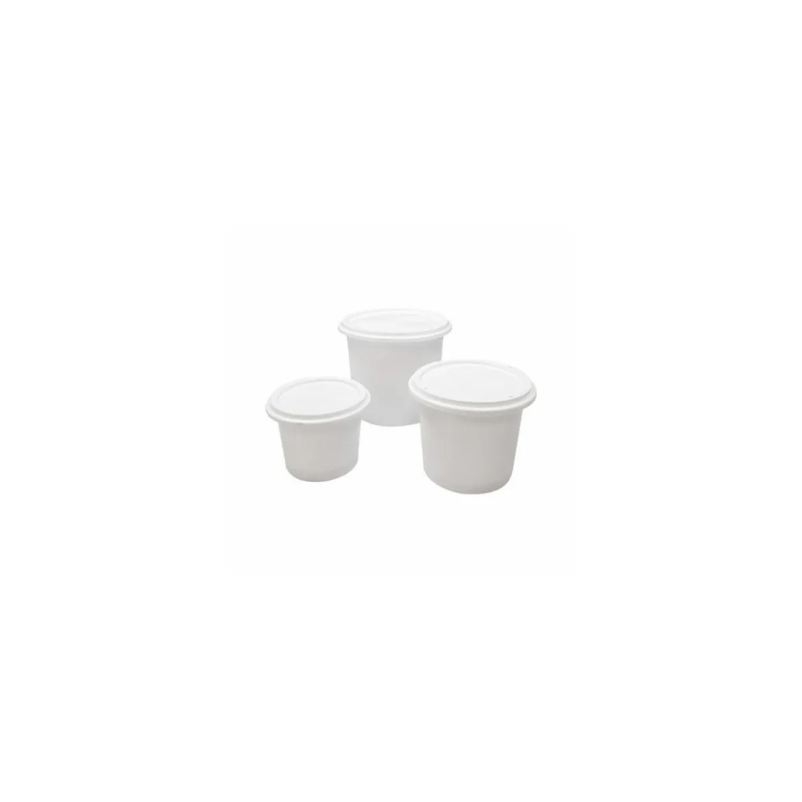 Pot plastique PP avec couvercle 125 ml - par 250