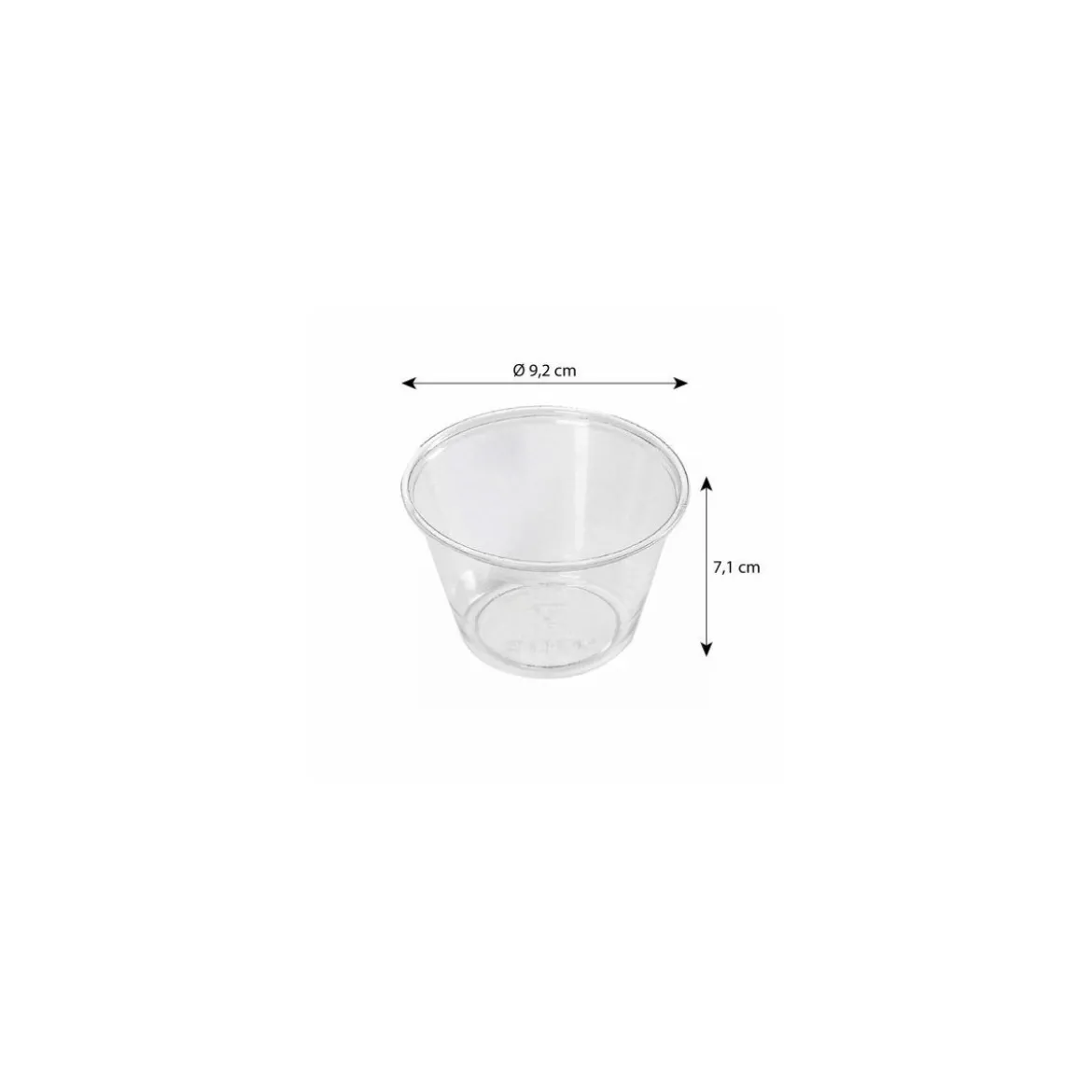 Pot à sauce Solo 26,6 cl et couvercle APET - par 50