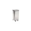 Poubelle mobile corps inox 110 L