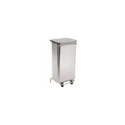 Poubelle mobile corps inox 110 L