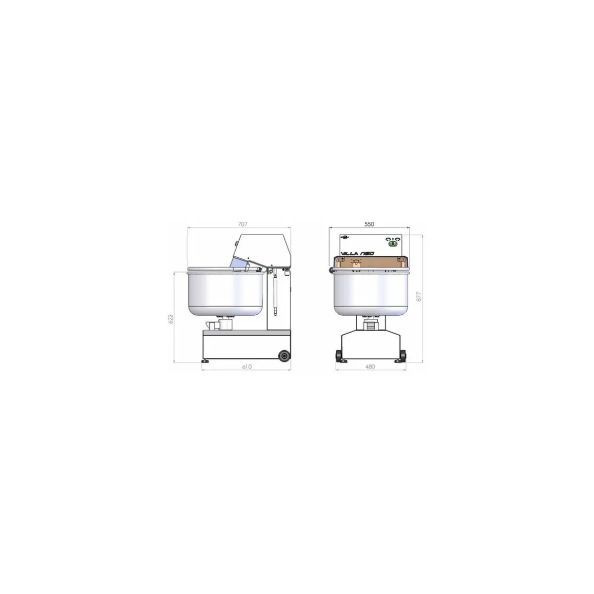 Pétrin mélangeur sur socle 60 L M60