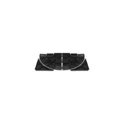 Ravier 1/4 de cercle ABS noir 28 x 28 x 4 cm