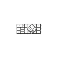 Ravier plexi GN 1/2 noir H. 5 cm 32,5 x 26,5 cm