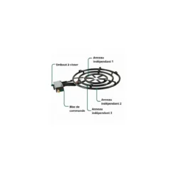 Réchaud à paella ø 90 cm avec thermocouple et piètement Garcima