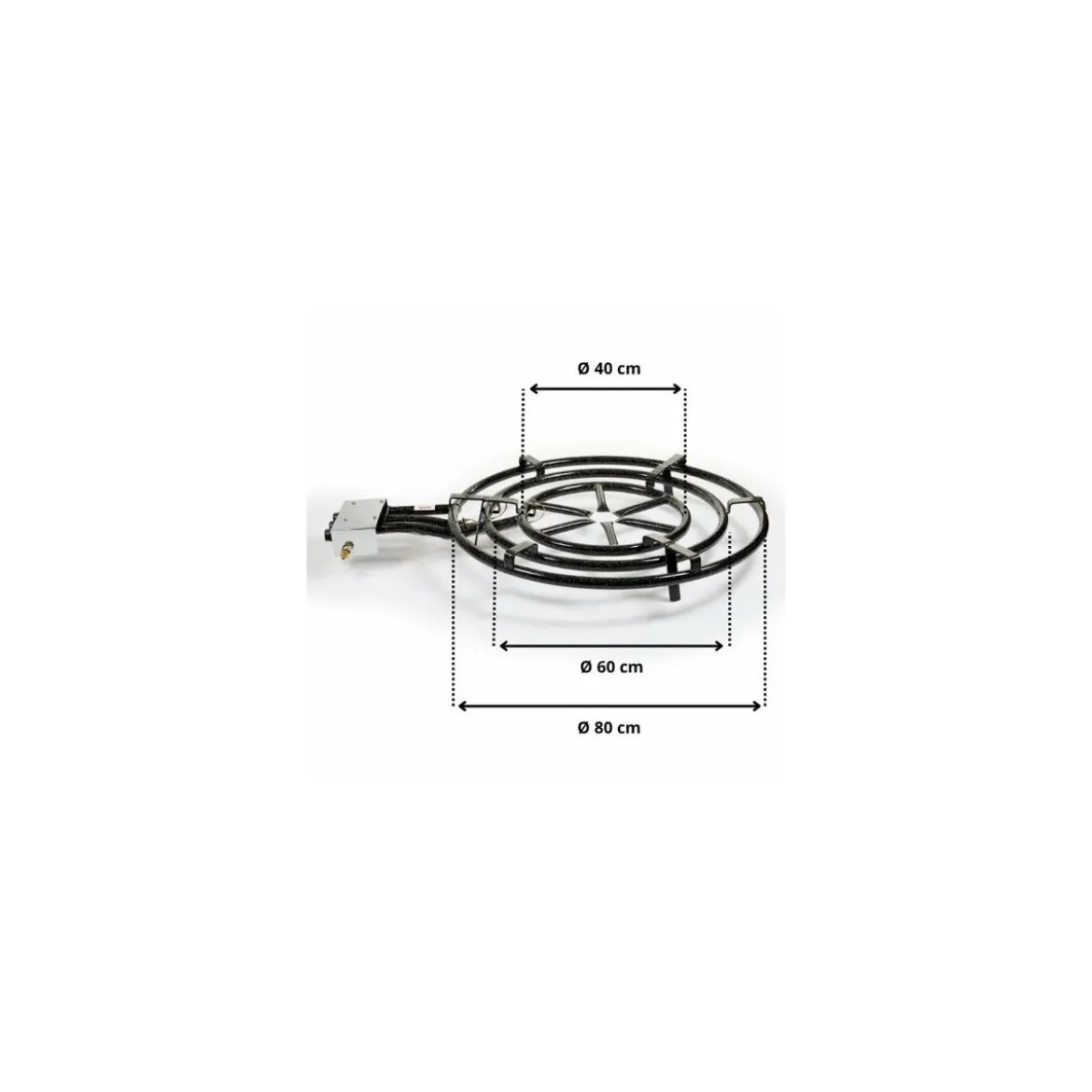 Réchaud à paella ø 80 cm avec thermocouple et piètement Garcima