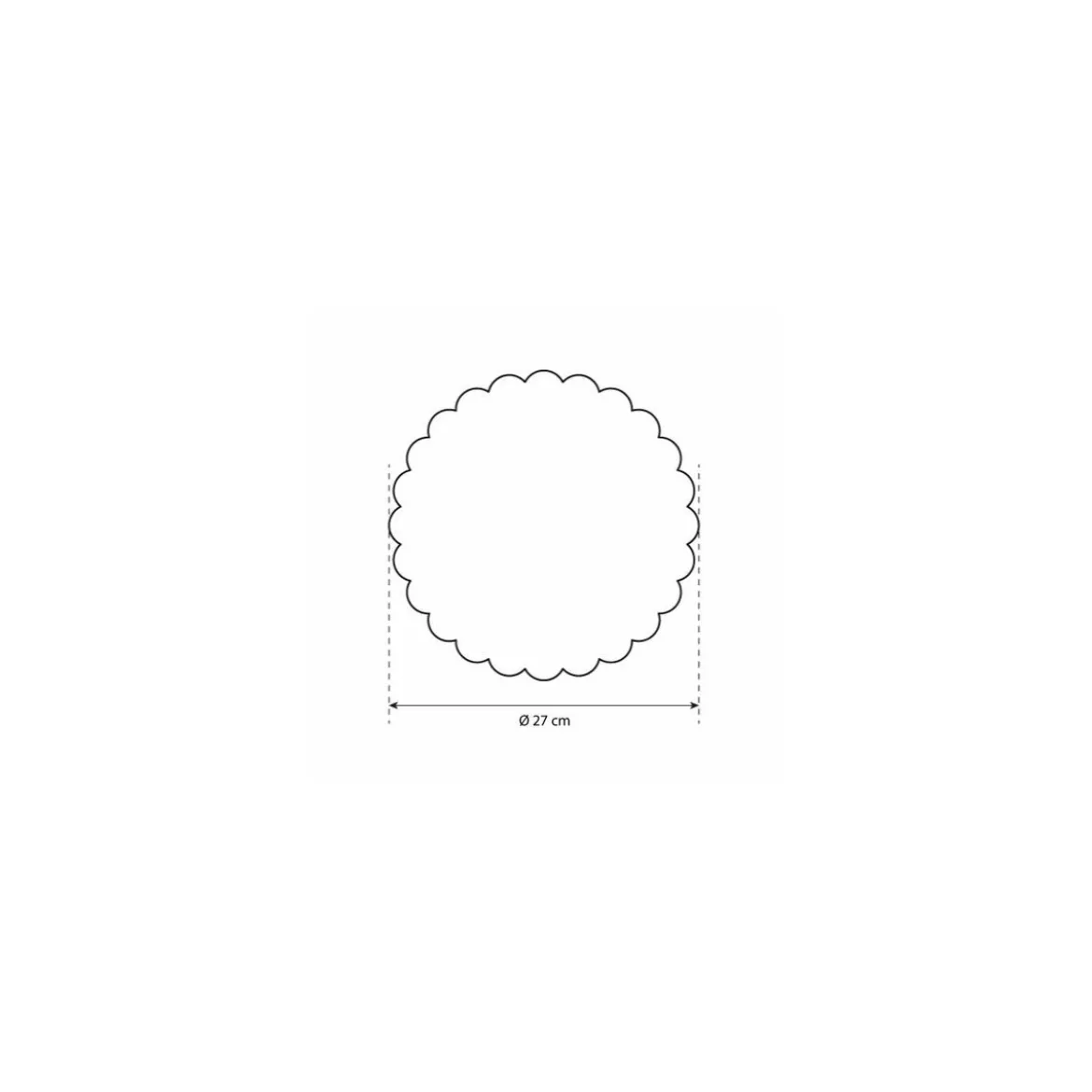 Rond patissier festonné ø 270 mm - par 250