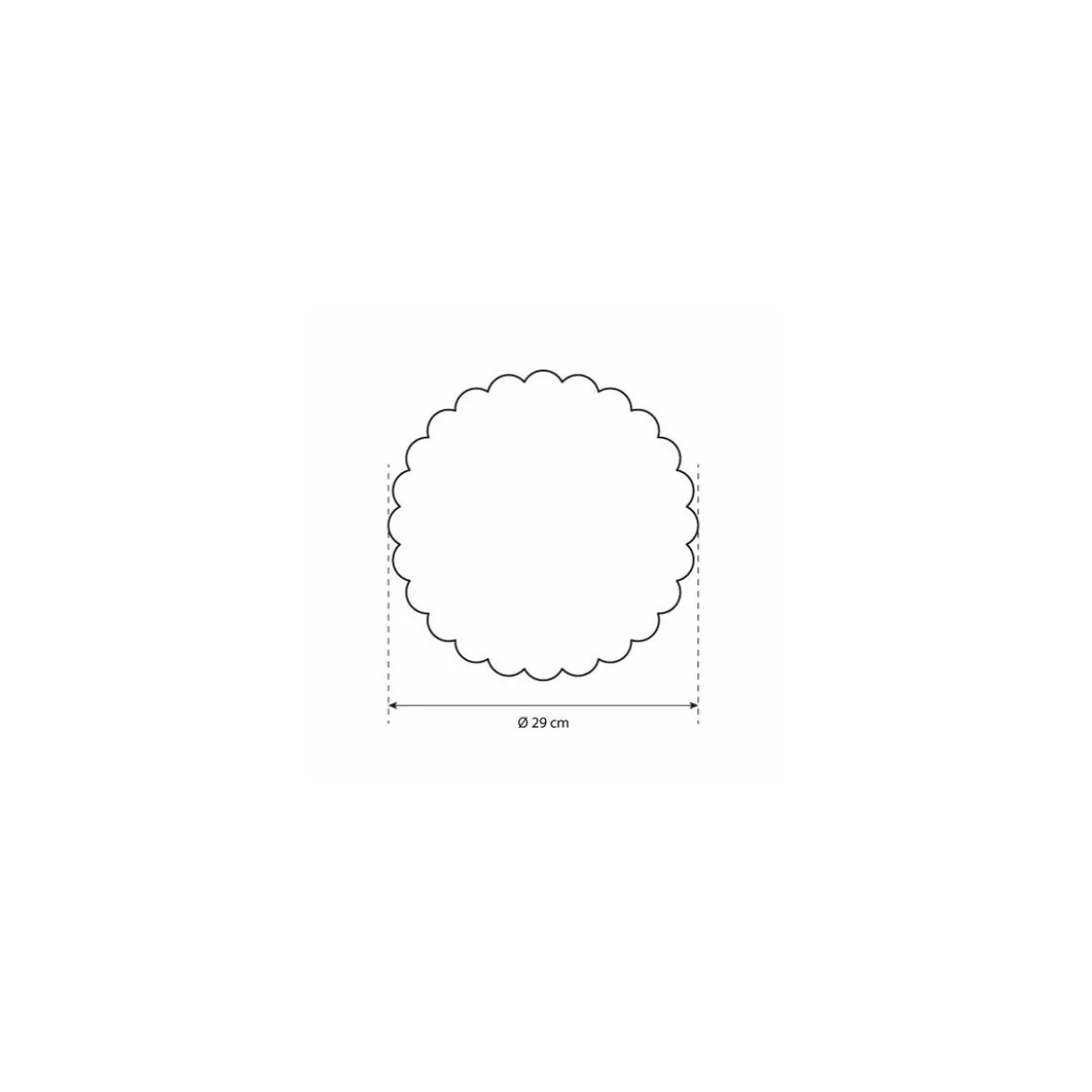 Rond patissier festonné ø 290 mm - par 250