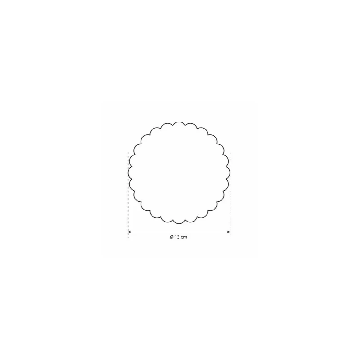 Rond pâtissier festonné ø 130 mm - par 250