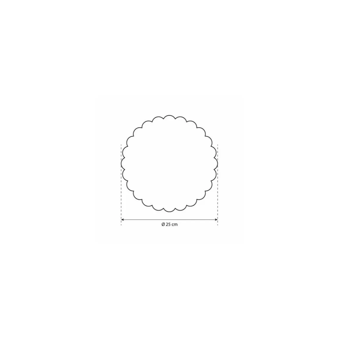 Rond pâtissier festonné ø 250 mm - par 250