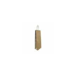 Sac bouteille kraft brun vergé 14 + 8 x 39 cm - par 50