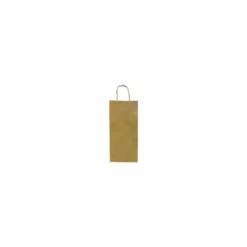 Sac 2 bouteilles kraft brun non vergé 18 + 8 x 39 cm - par 50